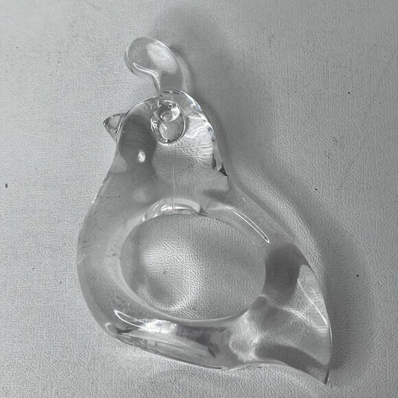 Set Of 4 Vintage Regan Clear Acrylic Plastic Lucite Partridge Quail Napkin Rings - Picture 4 of 6